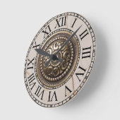 Ronde klok Roman shield on marble (Hoek)