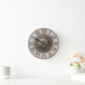 Ronde klok Roman shield on marble (Huis)