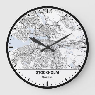 Ronde Klok Stockholm Klok Stad Lijn Kunst