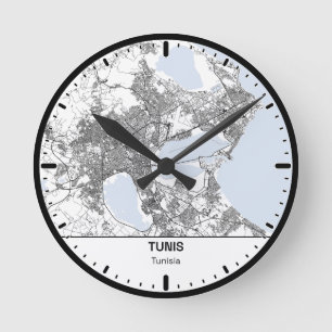 Ronde Klok Tunis Klok Stad Lijn Kunst