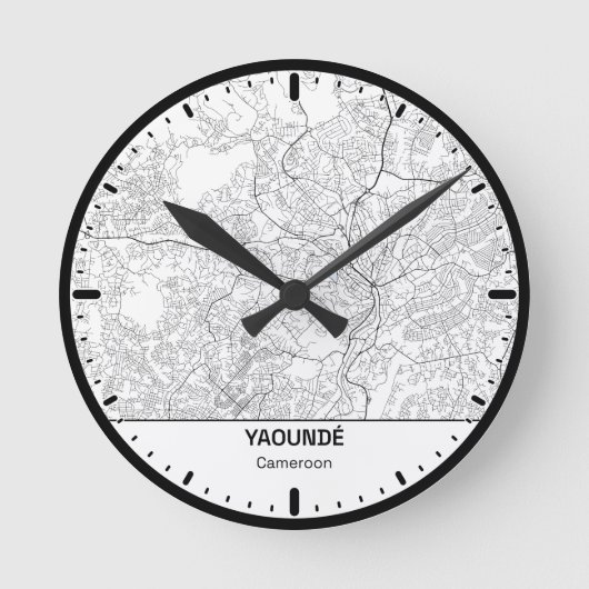 Ronde Klok Yaounde Klok Stad Lijn Kunst (Voorkant)