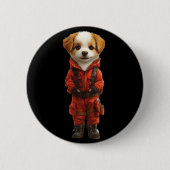 ronde knoop van de hond button 5,7 cm (Voorkant)