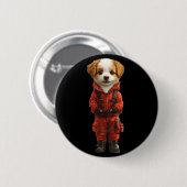 ronde knoop van de hond button 5,7 cm (Voorkant /achterkant)