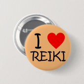 Ronde knop "I hart Reiki" Ronde Button 5,7 Cm (Voorkant /achterkant)