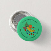 Ronde knop met fruit en olie button 3,2 cm (Voorkant /achterkant)