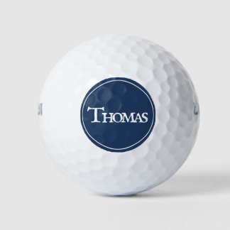 Ronde Koele Galactische Blauwe Initiaal Naam Golfballen