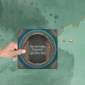 Ronde Koper Turquoise Zegening Kaart