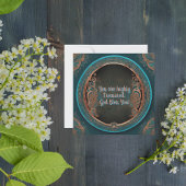 Ronde Koper Turquoise Zegening Kaart