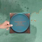 Ronde Koper Turquoise Zegening Kaart