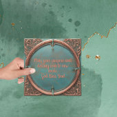 Ronde Koper Turquoise Zegening Kaart