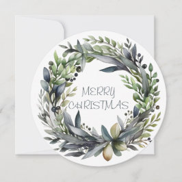 Ronde Krans Kerstkaart