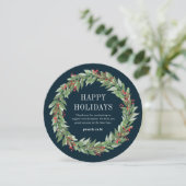 Ronde krans Zakelijke vakantie Kaart (Staand voorkant)