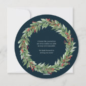 Ronde krans Zakelijke vakantie Kaart (Achterkant)