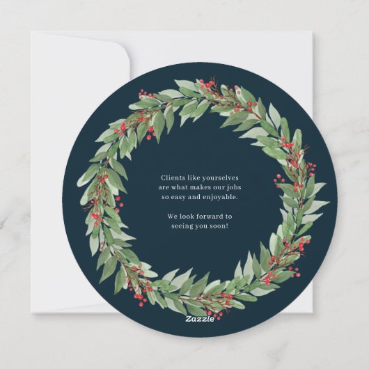 Ronde krans Zakelijke vakantie Kaart (Achterkant)