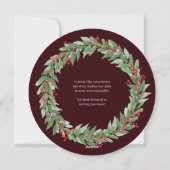 Ronde krans Zakelijke vakantie Kaart (Achterkant)