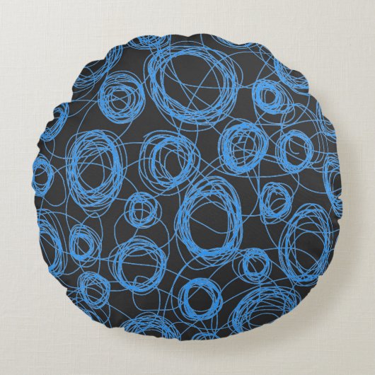 Ronde kriebels Kind decor Rond Kussen (Voorkant)