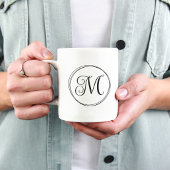 Ronde Kringloop Script Monogram Koffiemok