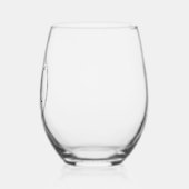 Ronde Kringloop Script Monogram Wijnglas Zonder Voet (Links)