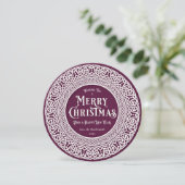 ronde kruimel + witte Keltische uitslag Feestdagenkaart (Staand voorkant)