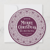 ronde kruimel + witte Keltische uitslag Feestdagenkaart (Voorkant)