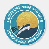 Ronde kruiscabine Deuren Persoonlijke naam Magneet (Voorkant)