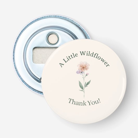 Ronde Kussen Button Flesopener (Voorkant)