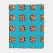 Ronde kussen fleece deken (Voorkant)