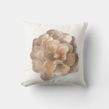Ronde kussen Oyster Shell Blossom Wit en Goud