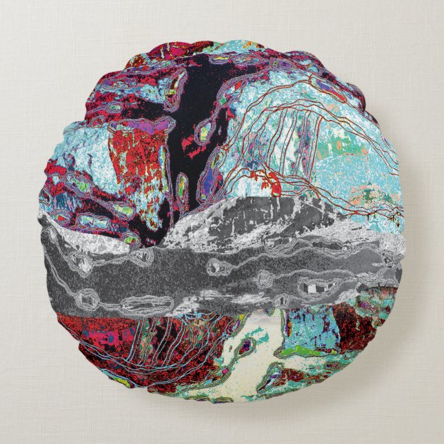 Ronde kussen – Strata Pulse (Voorkant)