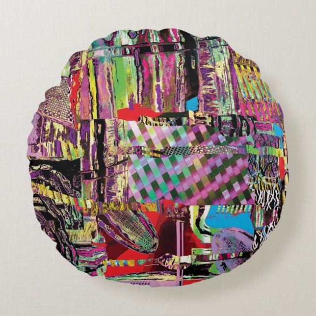 Ronde kussen – Urban Fractals (Voorkant)