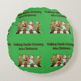Ronde Kussen Vakantie Hustle Crossing naar Kerstmi