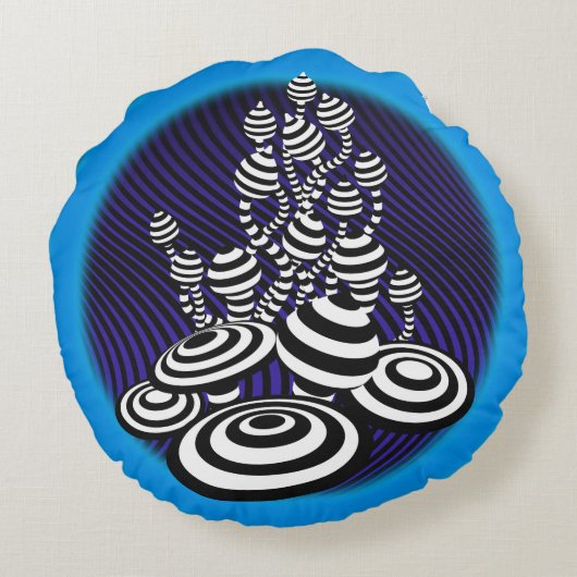 Ronde kussen van middernacht, Magische paddenstoel (Achterkant)