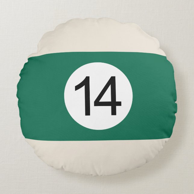 Ronde kussens Billard Boule #14 (Voorkant)