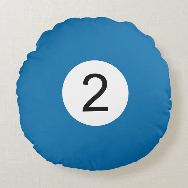 Ronde kussens Billard Boule #2 (Voorkant)