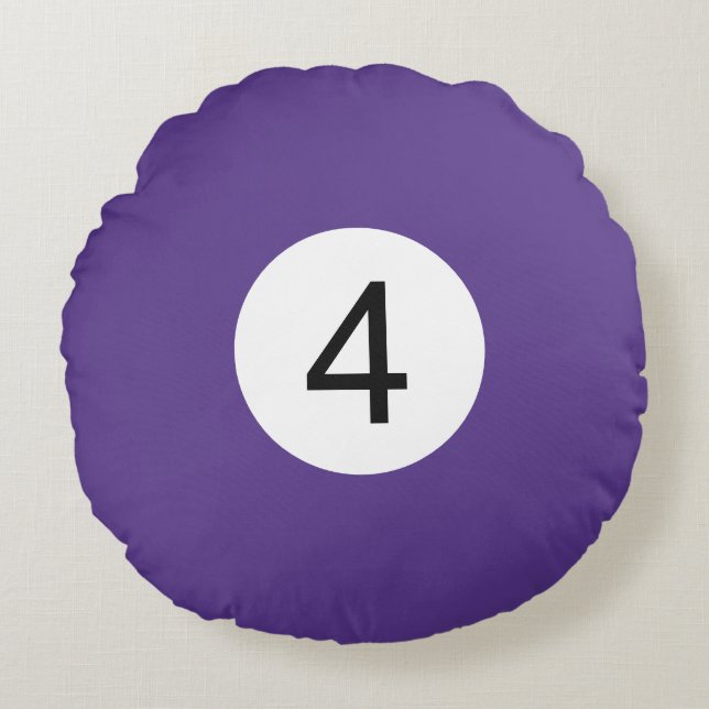 Ronde kussens Billard Boule #4 (Voorkant)