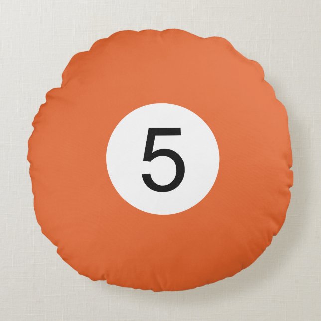 Ronde kussens Billard Boule #5 (Voorkant)