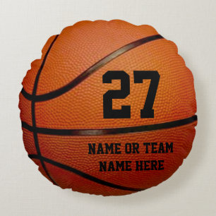 Ronde Kussens met geperSONALISEERD basketbal