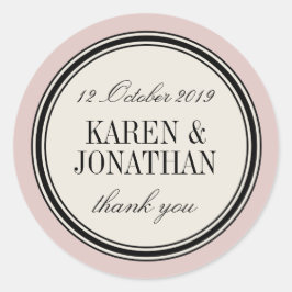 Ronde  label, huwelijksgunst, kleurkeuze sticker