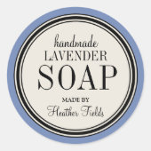 Ronde  label Lijsten lavendelzeep Sjabloon (Voorkant)