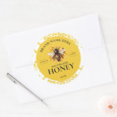 Ronde label voor honingbijproducten (Envelop)