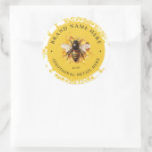 Ronde label voor honingbijproducten (Tas)