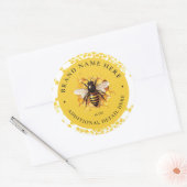 Ronde label voor honingbijproducten (Envelop)