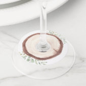 Ronde Labels van wijnglas, standaardsteen (Dichtbij)