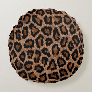 Ronde Leopard Print Kussen