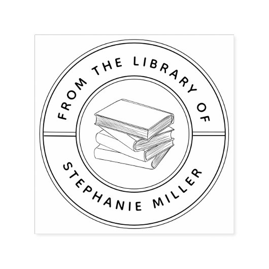 Ronde leraar van de bibliotheek van zelfinktkussen  zelfinktende stempel (Design)