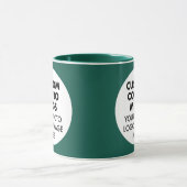 Ronde lijst 2 foto logo jager groen aangepaste com mok (Midden)