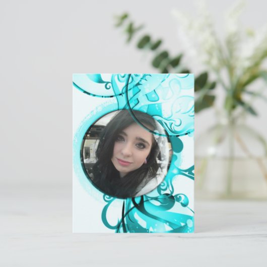 Ronde Lijst Briefkaart van de Bubble (Staand voorkant)