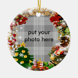 Ronde lijst keramisch ornament