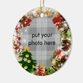 Ronde lijst keramisch ornament (Links)