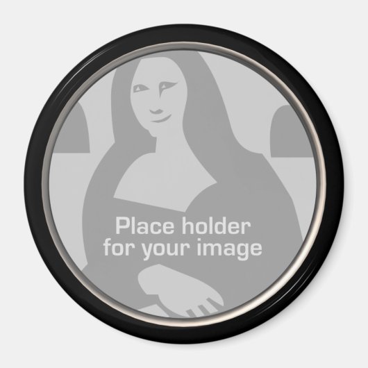 Ronde Lijst Sjabloon Magneet (Voorkant)